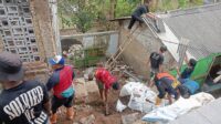 Tiga Rumah Warga Tegalwangi Kota Sukabumi Terancam Tergerus Longsor