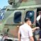 Presiden RI Prabowo Subianto saat bersiap bertolak menuju Kabupaten Majalengka, Jawa Barat, dengan menggunakan Helikopter Caracal TNI AU dari Pangkalan TNI AU Halim Perdanakusuma Jakarta, Senin (7/4/2025). (Biro Pers Sekretariat Presiden)