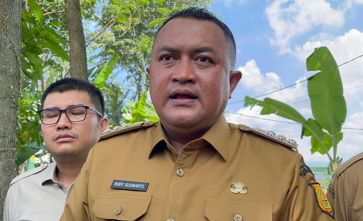 Bupati Bogor Rudy Susmanto di Cibinong, Kabupaten Bogor, Jawa Barat. 