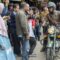 Gubernur Jawa Barat Ridwan Kamil (kanan) mengendarai sepeda motor saat kunjungan kerja di Ponpes Zikir Al Fath, Sukabumi, Jawa Barat, Selasa (5/2/2019)