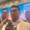 Ketua Umum Perkumpulan Industri Kendaraan Listrik Indonesia (Periklindo) Moeldoko melakukan wawancara dengan awak media di Jakarta, Selasa (22/4/2025). (Pamela Sakina)