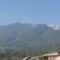 Gunung Gede terlihat dari objek wisata Cibodas, Kecamatan Cipanas, Cianjur, Jawa Barat. (Ahmad Fikri)