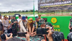 Datang ke Sukabumi KASAD Maruli Resmikan Sarana Pengairan, Dorong Swasembada Pangan Nasional