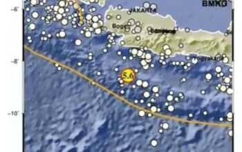 Wilayah Sukabumi kembali diguncang gempa bumi dengan magnitudo 5.6 pada Selasa, 22 April 2025 , pukul 17:14 WIB .