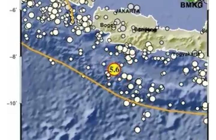 Wilayah Sukabumi kembali diguncang gempa bumi dengan magnitudo 5.6 pada Selasa, 22 April 2025 , pukul 17:14 WIB .