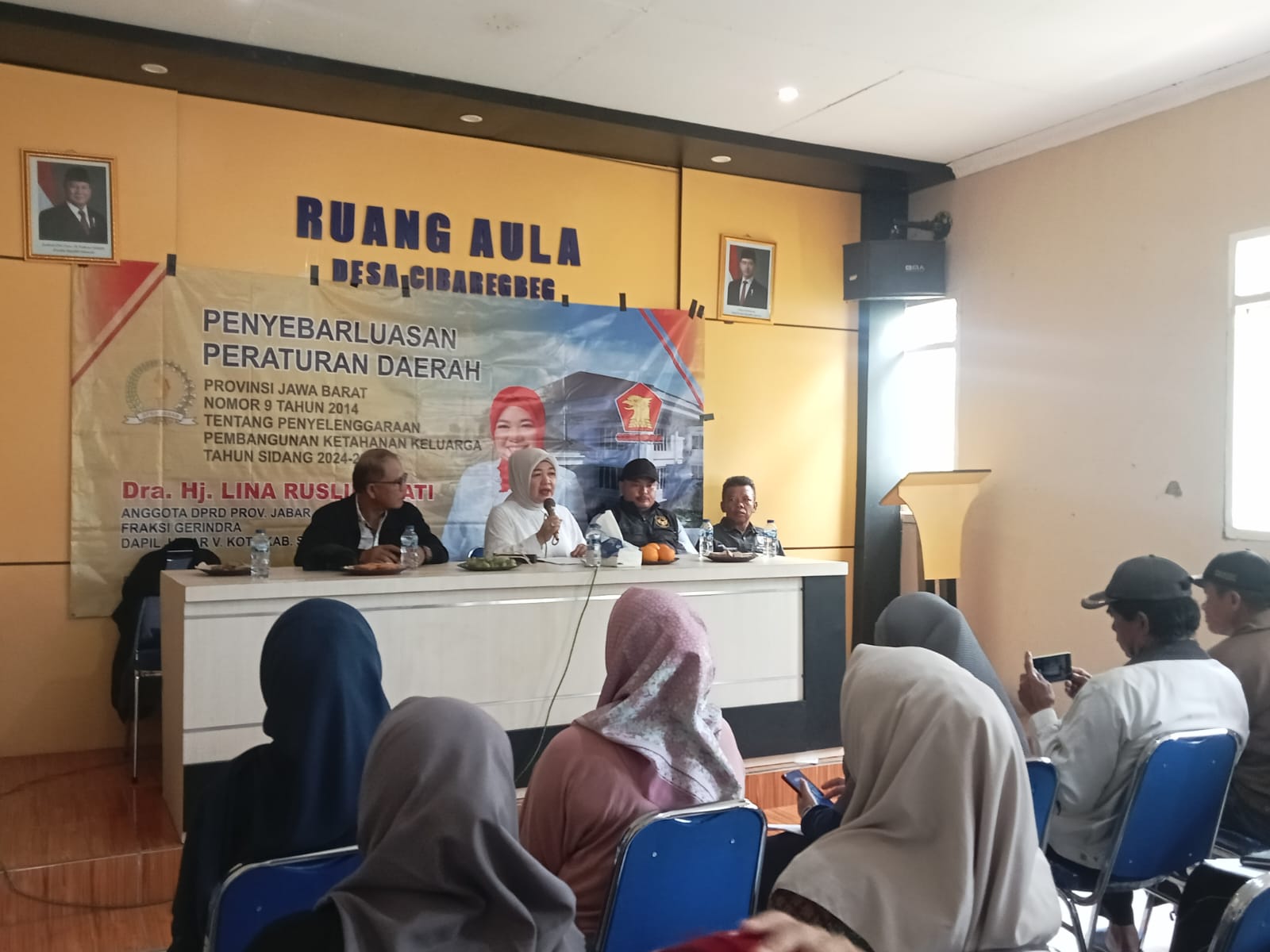 Anggota DPRD Provinsi Jawa Barat dari Fraksi Gerindra, Lina Ruslinawati , menggelar kegiatan Penyebarluasan Peraturan Daerah (Perda) Provinsi