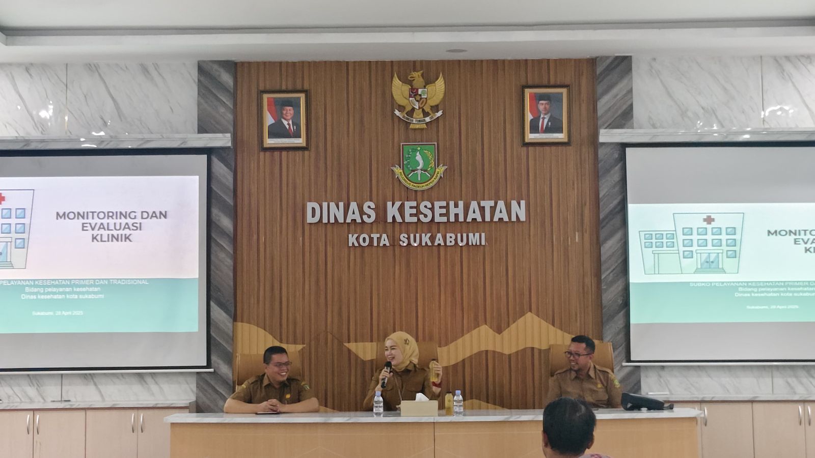 MONITORING: Dinas Kesehatan (Dinkes) Kota Sukabumi menggelar pertemuan bersama seluruh klinik yang beroperasi di wilayah Kota Sukabumi, Senin (28/4).(FT: IST)