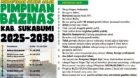 Pendaftaran Seleksi Calon Pimpinan Baznas Kabupaten Sukabumi 2025-2030