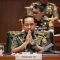 Panglima TNI Jenderal TNI Agus Subiyanto saat bersiap mengikuti rapat kerja dengan Komisi I DPR di Kompleks Parlemen, Senayan, Jakarta, Senin (26/5/2025). (Dhemas Reviyanto)