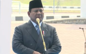 Presiden Prabowo Subianto di peresmian gedung baru Kampus Bhineka Tunggal Ika Universitas Pertahanan (Unhan) RI di Kawasan IPSC, Sentul, Bogor, Rabu, 11 Januari 2025/Repro