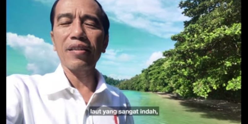 Momen vlog Joko Widodo di Raja Ampat/Rep
