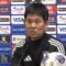 Pelatih timnas Jepang, Hajime Moriyasu, menghadiri jumpa pers sebelum pertandingan kualifikasi Piala Dunia 2026 Grup C zona Asia, di Suita City Stadium, Prefektur Osaka, Senin (9/6/2025). (HO/PSSI)