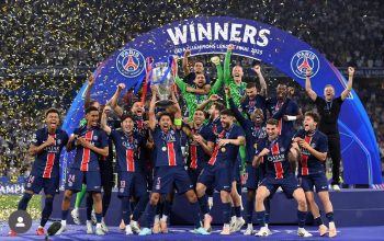 Desire Doue membawa PSG juara Liga Champion usai menang telak 5-0 atas Inter MIlan di Stadion Allianz Arena, pada Minggu, 1 Juni 2025.