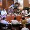 Presiden RI Prabowo Subianto (kanan) memimpin rapat terbatas bersama menteri-menteri bidang politik dan keamanan di kediamannya di Padepokan Garuda Yaksa, Bukit Hambalang, Bogor, Jawa Barat, Senin (23/6/2025). (Instagram).