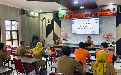 PERSIAPAN: Bappeda Kota Sukabumi, saat ini sedang melakukan tahap mengimplementasikan dokumen RAD-PG 2025-2029 yang sudah disusun serta disinkronkan dengan dokumen perencanaan lain yang sedang disusun.