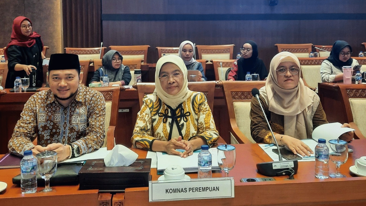 Komnas Perempuan dalam Rapat Dengar Pendapat Umum (RDPU) bersama Panja Penyiaran Komisi I DPR RI di Gedung Nusantara I, Rabu, 30 April 2025.