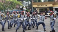 Momen Linmas Adu Ketangkasan di LKBB Polresta Sukabumi