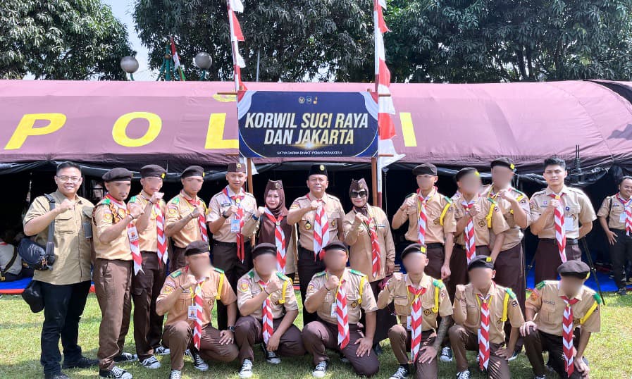 ANTUSIAS: Sejumlah Warga Binaan Pemasyarakatan (WBP) Lapas Kelas IIB Sukabumi saat mengikuti Perkemahan Satya Dharma Bhakti Pemasyarakatan di Lapas Cibinong, belum lama ini.