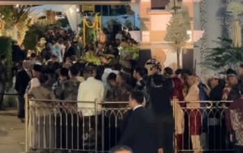 Suasana pesta pernikahan di Alun-Alun Garut, Kamis (17/7/2025), sebelum insiden terjadi.