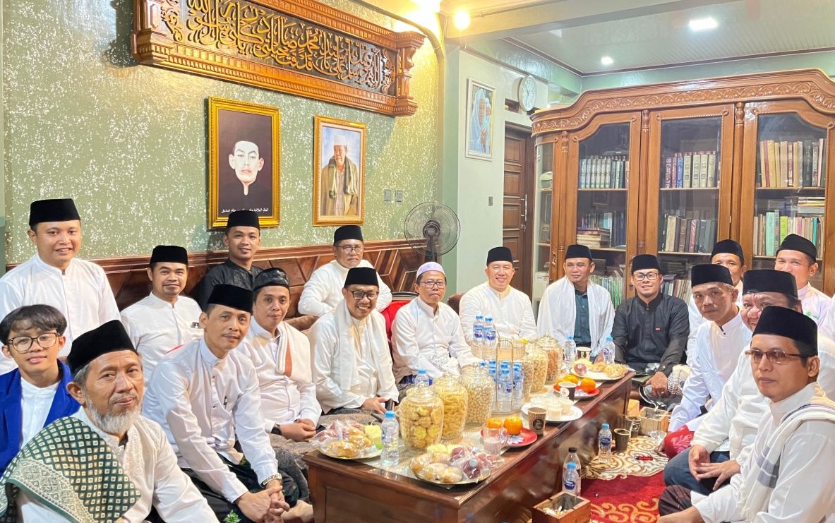 Ketua PCNU Kabupaten Bogor, Gus Abdul Somad di Pondok Pesantren Riyadhul Aliyah, Cisempur, Kecamatan Caringin, Kabupaten Bogor, Sabtu (12/7/2025).