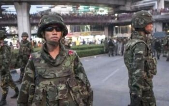 Pengamanan oleh tentara Thailand. (Anadolu/py)