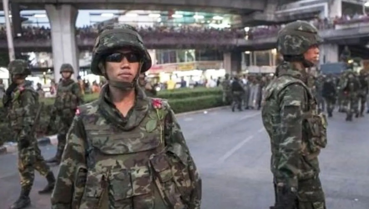 Pengamanan oleh tentara Thailand. (Anadolu/py)