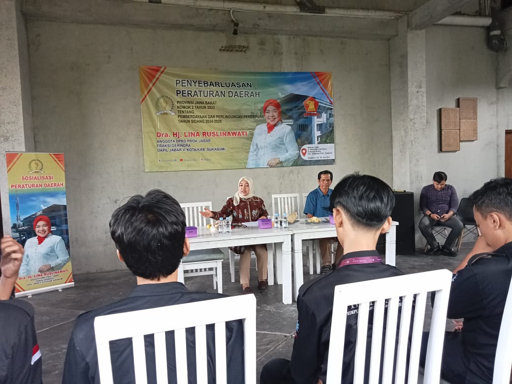 Anggota DPRD Provinsi Jawa Barat dari Fraksi Gerindra, Lina Ruslinawati, kembali melaksanakan kegiatan penyebarluasan Peraturan Daerah (Perda) Provinsi Jawa Barat