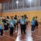 Bupati Sukabumi, Asep Japar, saat menghadiri pelatihan dan pengimbasan Senam Waringkas di GOR Cisaat, Rabu (9/7).