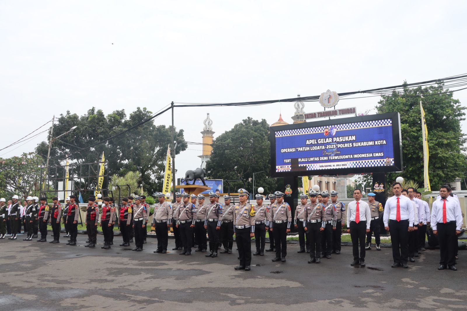 Polres Sukabumi Kota menggelar Operasi Patuh Lodaya 2025 selama dua pekan, dari 14 hingga 27 Juli.