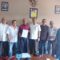 FT: BAMBANG/RADARSUKABUMI DIWAWANCARA: Direktur Utama PDAM TBW Kota Sukabumi, Sani Santika Susena Prawirakoesoema didampingi Kuasa Hukum saat diwawancara sejumlah media, belum lama ini.