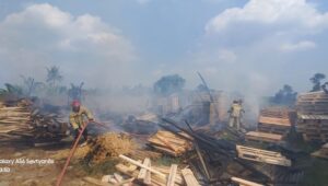 Gudang Pengolahan Kayu di Parakansalak Ludes Terbakar, Warga Panik