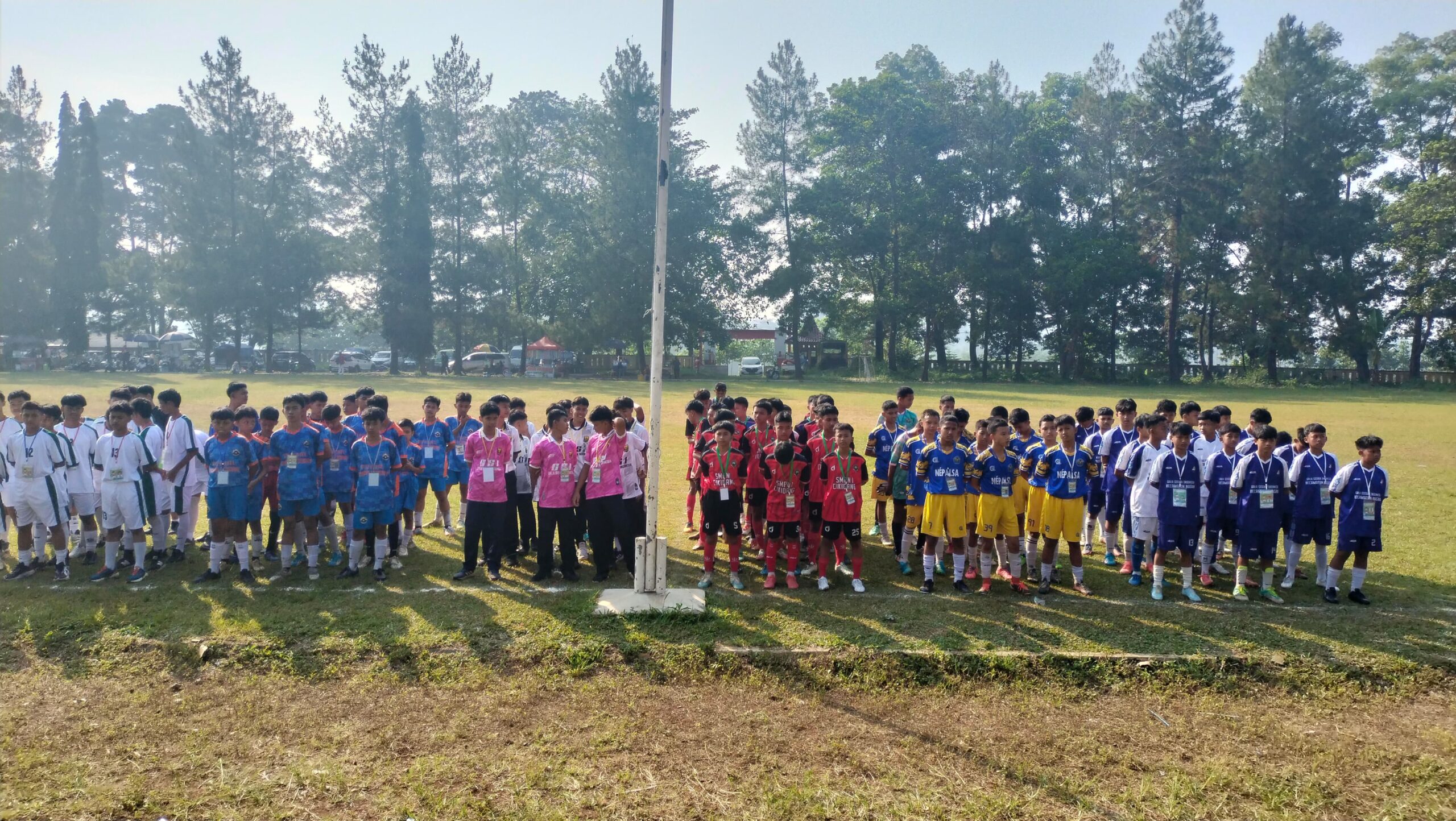 foto bersama siswa SMP usai ajang GSI 2025 tingkat kabupaten, yang diselenggarakan di Lapangan Bola SD Model Sukabumi, Kecamatan Cikembar, pada Kamis (24/7) lalu.