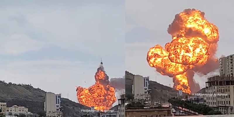 Rudal Israel hantam Yaman (Foto: Al-Jazeera)
