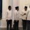 Presiden Prabowo Subianto bersalaman dengan sejumlah Ketua Umum Partai di Istana Merdeka, Jakarta, Minggu, 31 Agustus 2025 (Hani Fatunnisa)