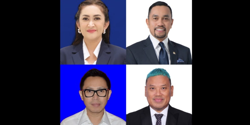Kolase Ahmad Sahroni dan Nafa Urbach dari Partai Nasdem serta Eko Patrio dan Uya Kuya dari Partai Amanat Nasional (PAN). (Foto: Wikipedia)
