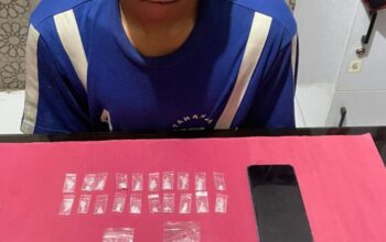 DITANGKAP: pria berinisial A (27), yang diketahui merupakan mantan sopir angkutan umum jurusan Sukabumi–Bogor, ditangkap atas dugaan penyalahgunaan dan peredaran narkoba jenis sabu.