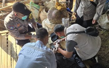Warga Desa Wangunreja, Kecamatan Nyalindung, Kabupaten Sukabumi, digemparkan oleh penemuan jenazah seorang pria yang tewas gantung diri di sebuah saung sawah, Jumat (1/8) pagi.
