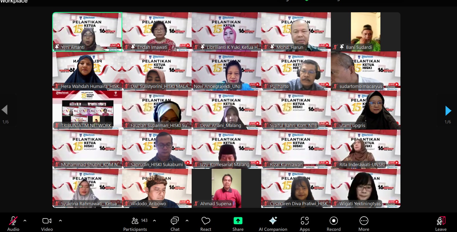Himpunan Sarjana-Kesusastraan Indonesia (HISKI) Pusat secara resmi melantik 15 pengurus baru Komisariat HISKI Sukabumi dalam sebuah seremoni virtual yang berlangsung khidmat.