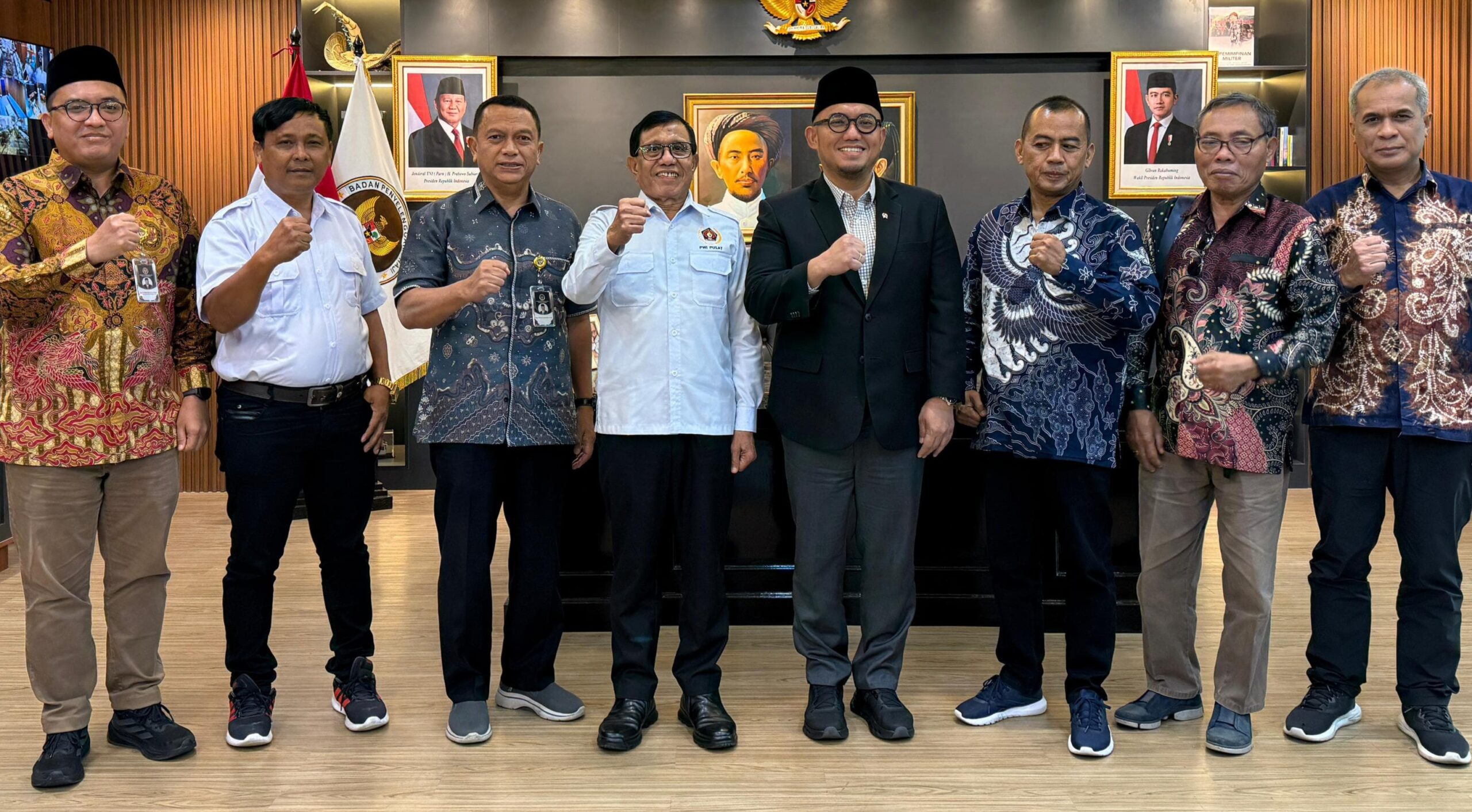 AUDENSI: Jajaran Pengurus PWI Pusat bersama Wakil Kepala BP Haji. (foto: Istimewa)