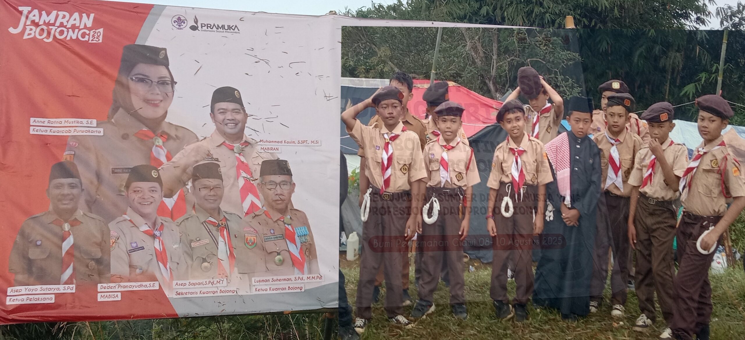 Jambore 2025 Pramuka Kwarran Bojong Purwakarta, Dibumi Perkemahan Ciawi. (foto: rons/ Radar Sukabumi)