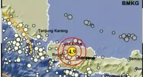 Gempa bumi berkekuatan magnitudo 4,9 mengguncang wilayah Kabupaten Bekasi, Jawa Barat, pada Rabu malam (20/8/2025) pukul 19.54 WIB.