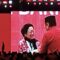 Ketua Umum PDIP Megawati Soekarnoputri menyambut Hasto Kristiyanto yang baru tiba di lokasi Kongres Ke-6 PDIP di Bali Nusa Dua Convention Center, Badung, Bali, Sabtu (2/8/2025). (Bagus Ahmad Rizaldi)