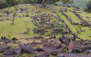 Situs Megalitikum Gunung Padang di Kecamatan Campaka, Kabupaten Cianjur, Jawa Barat.(Ahmad Fikri)