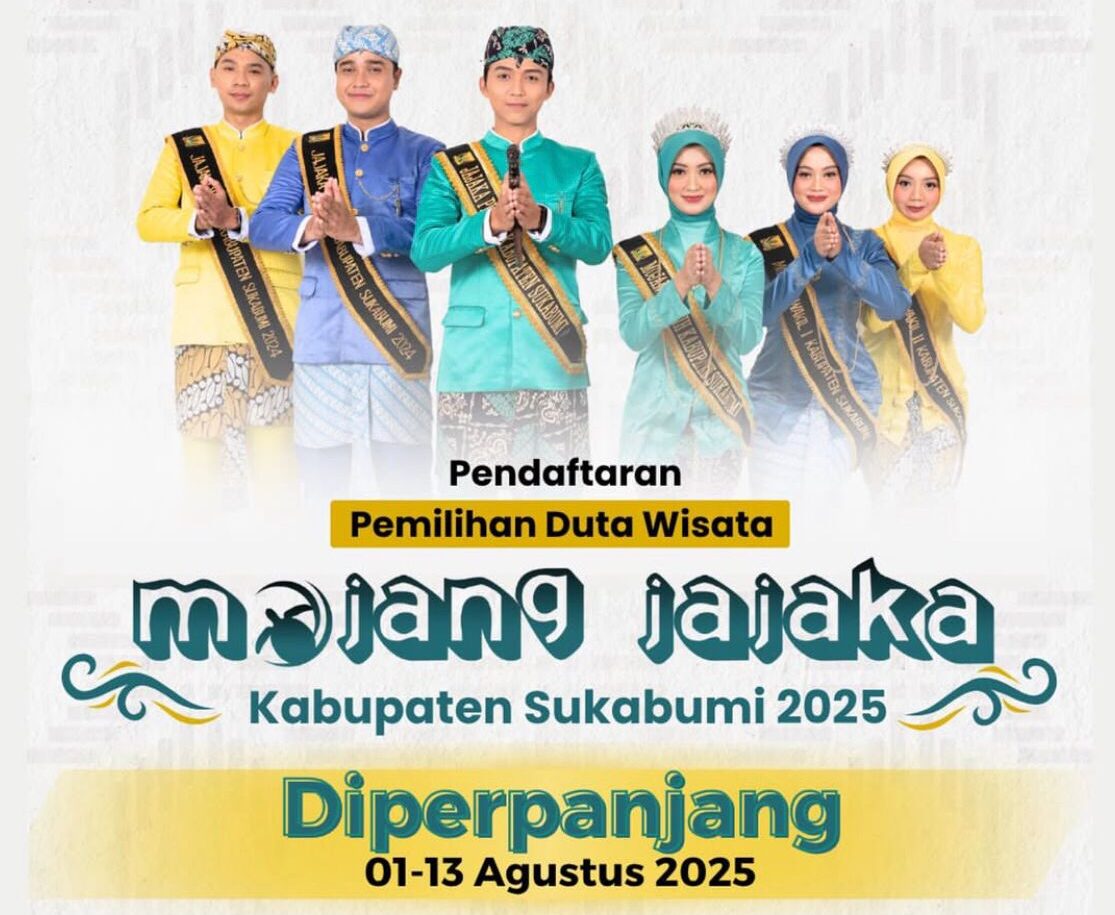 Flyer pendaftaran ajang Pemilihan Duta Wisata Mojang Jajaka Kabupaten Sukabumi 2025.(Foto: UNTUK/Radar Sukabumi)