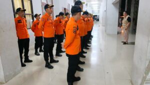 BPBD Sukabumi Ikut Taptu dan Pawai Obor Sambut HUT ke-80 RI di Palabuhanratu