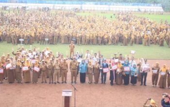 Pemerintah Kota (Pemkot) Prabumulih menggelar Apel Bulanan di Stadion Talang Jimar, Senin (8/9/2025).