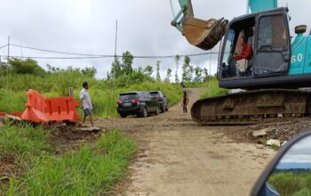 pembangunan jalan pengganti yang terputus akibat proyek Tol Bogor–Ciawi–Sukabumi (Bocimi) Seksi 3.