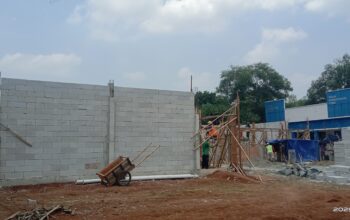 Pembangunan 4 RKB di SMKN 1 Bungursari, Purwakarta. (foto: ron's/ Radar Sukabumi)