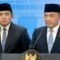 Menteri Sekretaris Negara Prasetyo Hadi didampingi Sekretaris Kabinet Teddy Indra Wijaya mengumumkan reshuffle kabinet dan pembentukan kementerian baru, bertempat di Kantor Presiden, Jakarta, Senin (8/9/2025). 