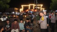 Sejumlah Personel Polres Sukabumi Kota Tampak di Depan Balai Kota Malam Hari, Ada Apa?